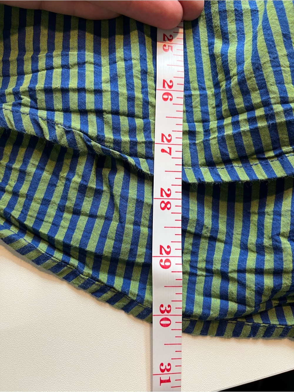 Damson Madder Cotton Fontaine Blouse Blue/Green Stripes Cottagecore - Picture 7 of 9